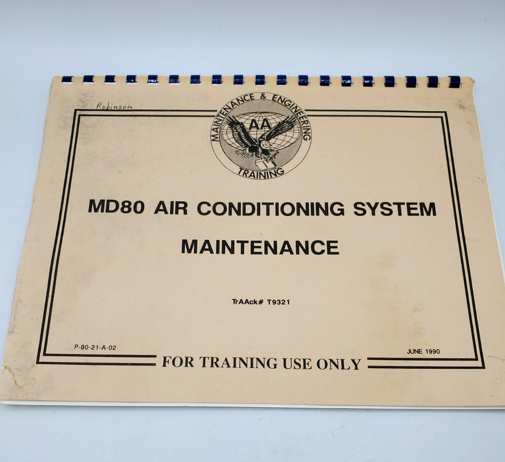 Vintage AA Maintenance & Engineering Training Manual 1990 Air Conditioning