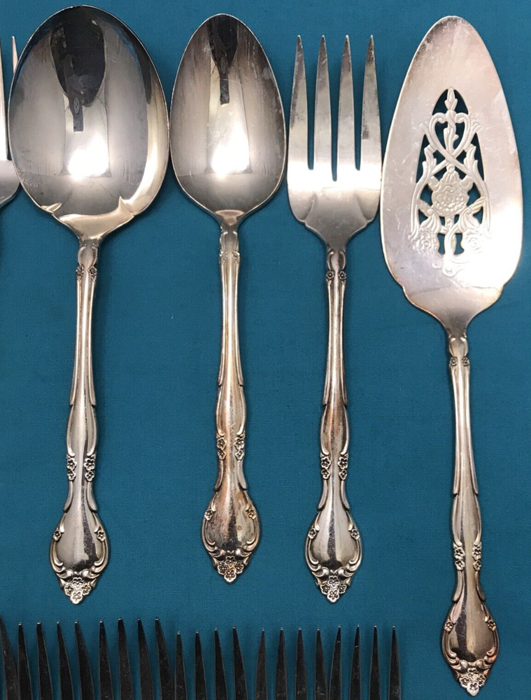 20 Pc AFFECTION Silverplated FORKS + SERVING Community Casserole Cold Meat Pie