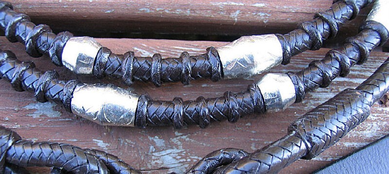 Romel Reins - Silver Ferrule Show Ring - Dark Oil - Hand Braided