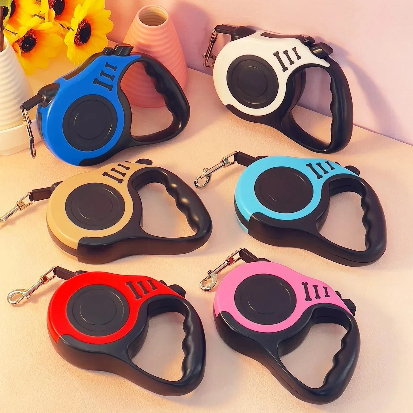 16.5FT Automatic Retractable Dog Leash Pet Collar Automatic Walking Lead Free US