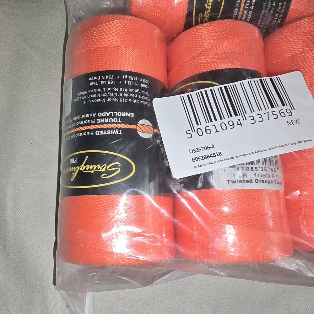 Stringliner 35706 Mason’s Line Replacement Rolls – 1 Lb. #18 Construction...