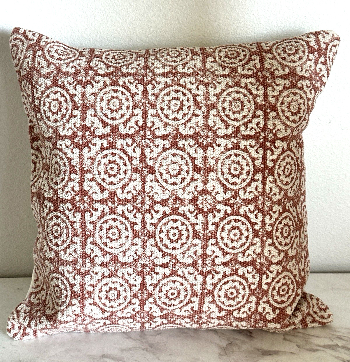 NWOT Pottery Barn Throw Pillow Cover Only Medallion Global 100% Cotton ~Set of 2
