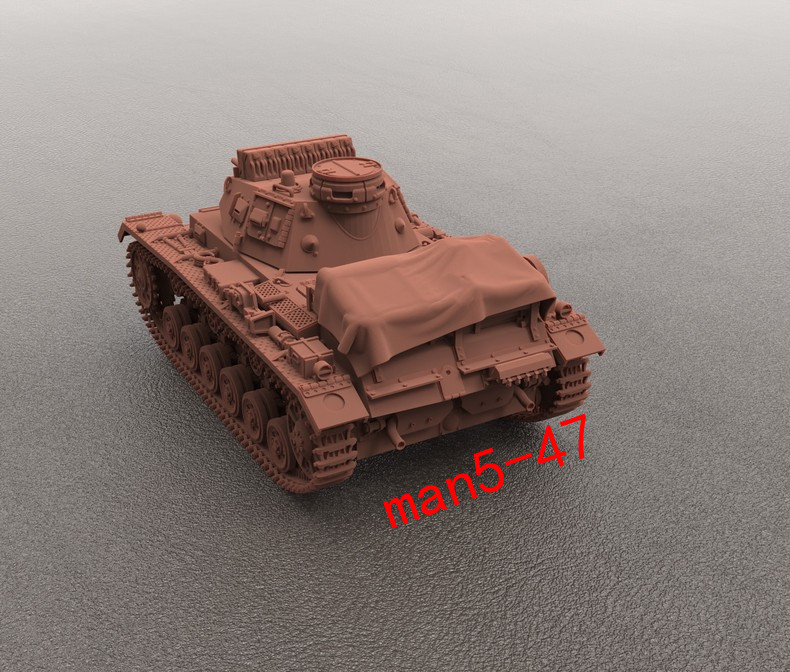 3D Printing Model 1/72 German III Model E-type tank Model Unpainted-