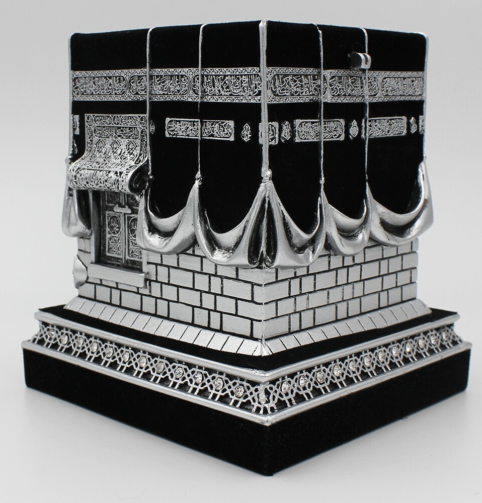 Islamic Table Decor Kaba Replica Muslim Gift Silver & Black
