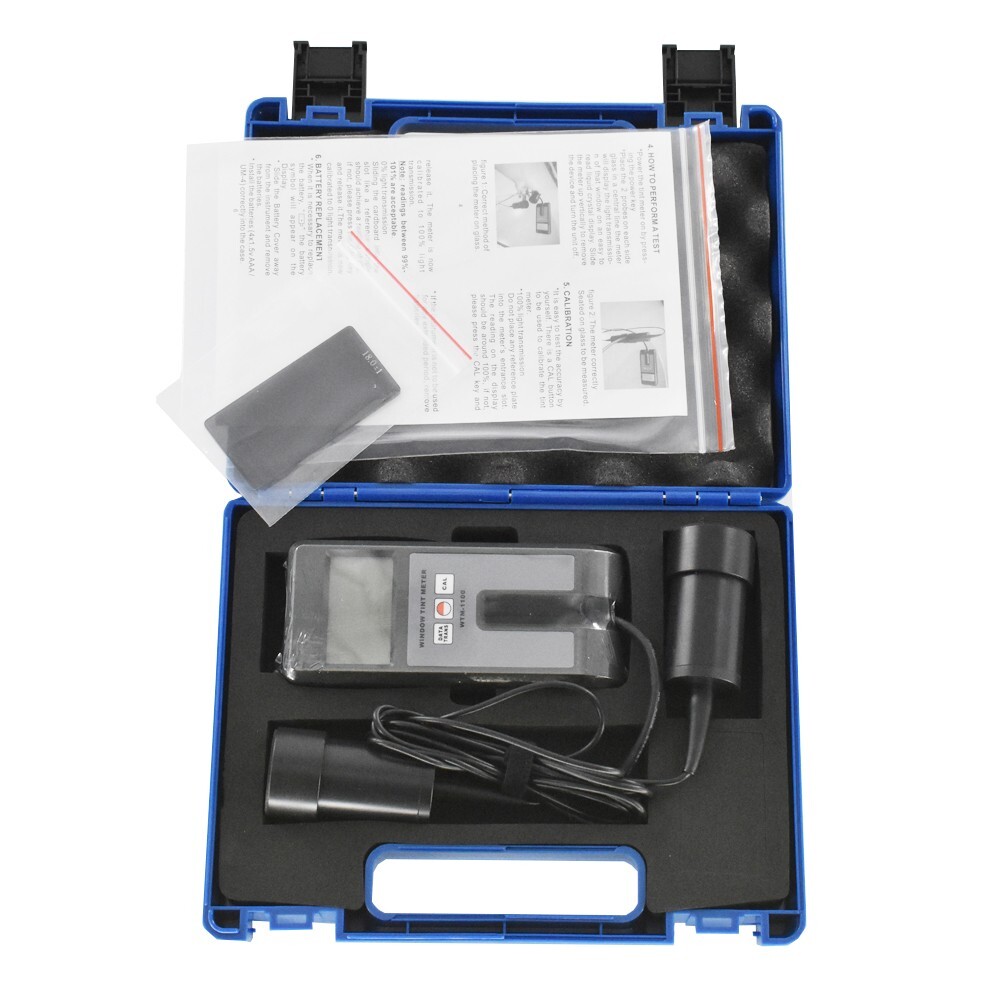 Light Transmission Meter Window Tint Meter with Range 0~100% for Plastic Sheet