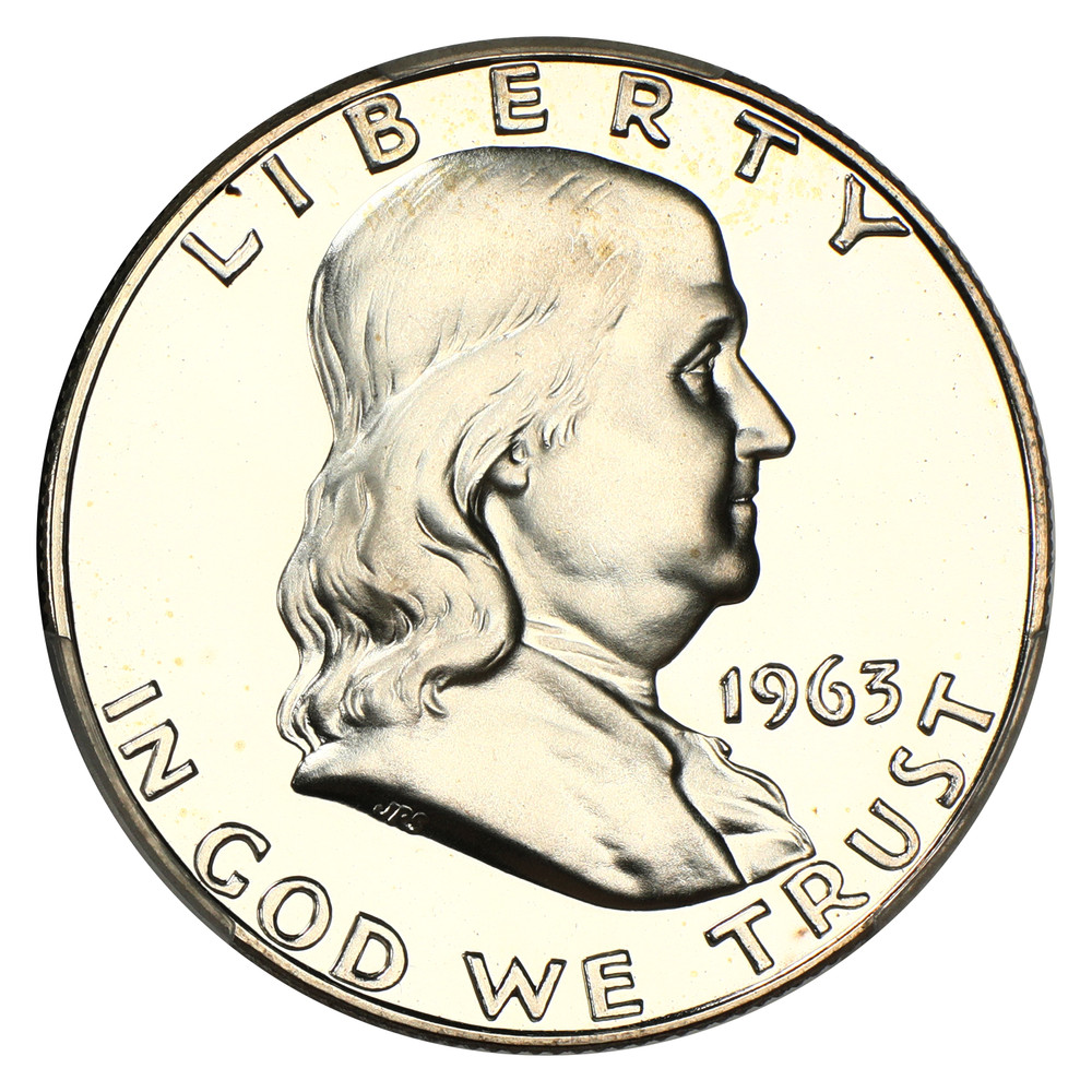 1963 50C PCGS PR67DCAM - Franklin Half Dollar