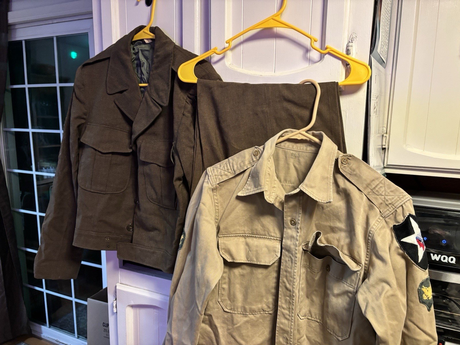 WW II 2nd Infantry Division Clothing Lot Patches, Pants, Shirts, Jackets, Duffle