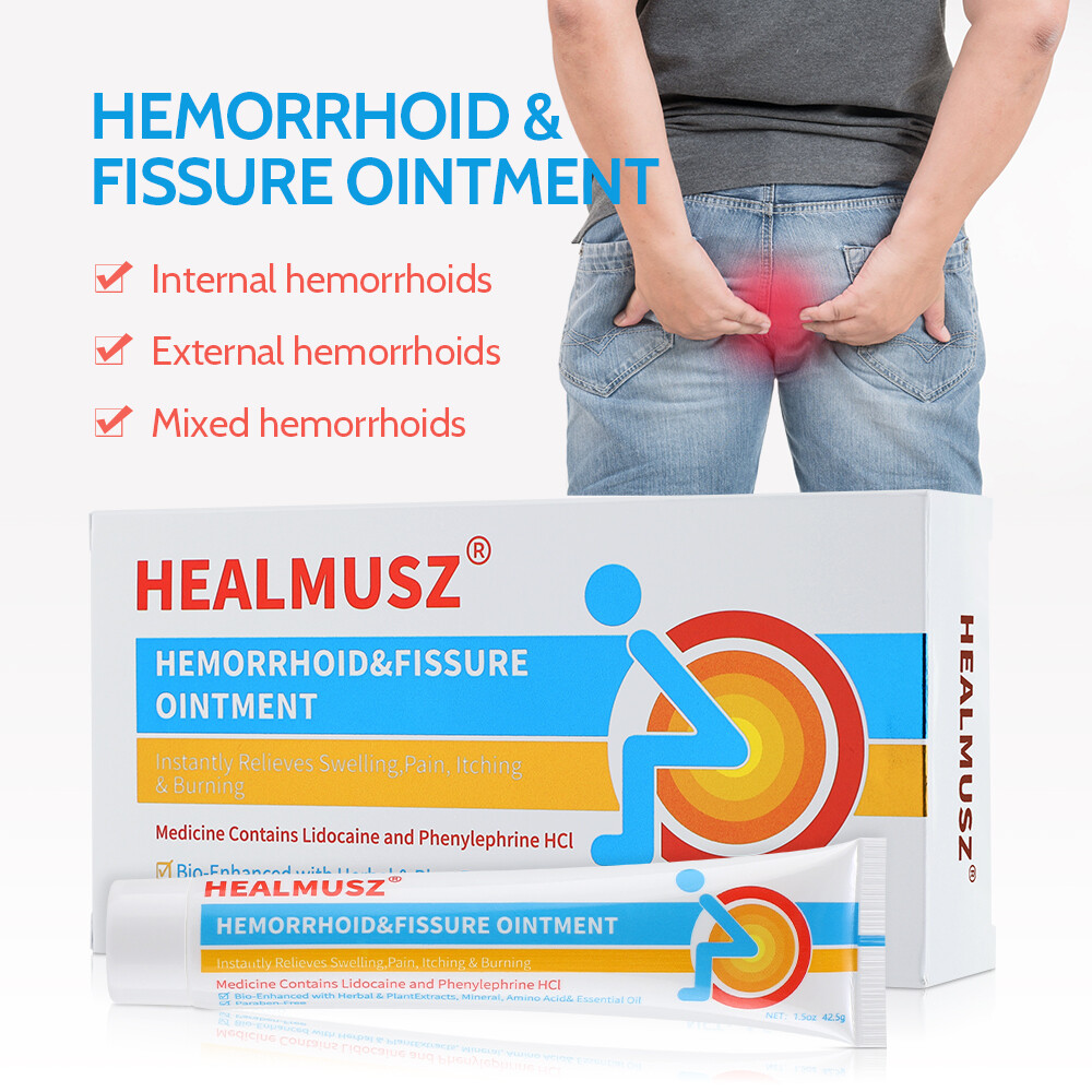 Hemorrhoids Remove Ointment Herbal Cream Relief Piles Pain Reduce Itching 42.5g