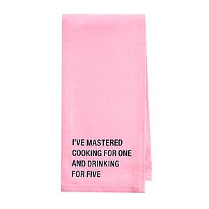 About Face Designs Drinking For Five Tea Towel