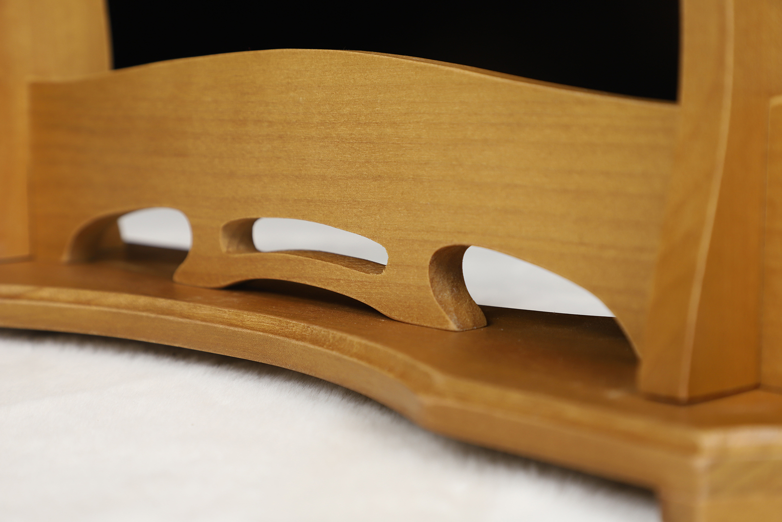 2-Tier Sword Stand for Display Japanese Samurai Katana Sword Holder Yellow Wood