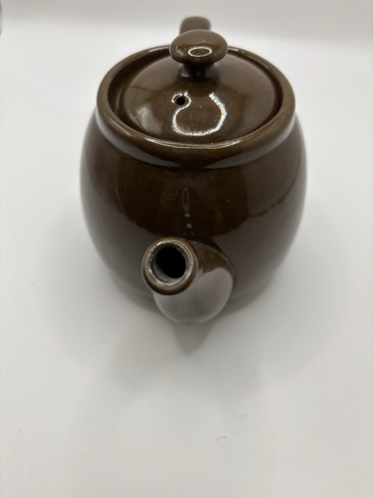 Brown Single Cup Teapot - Dark Brown Earthenware