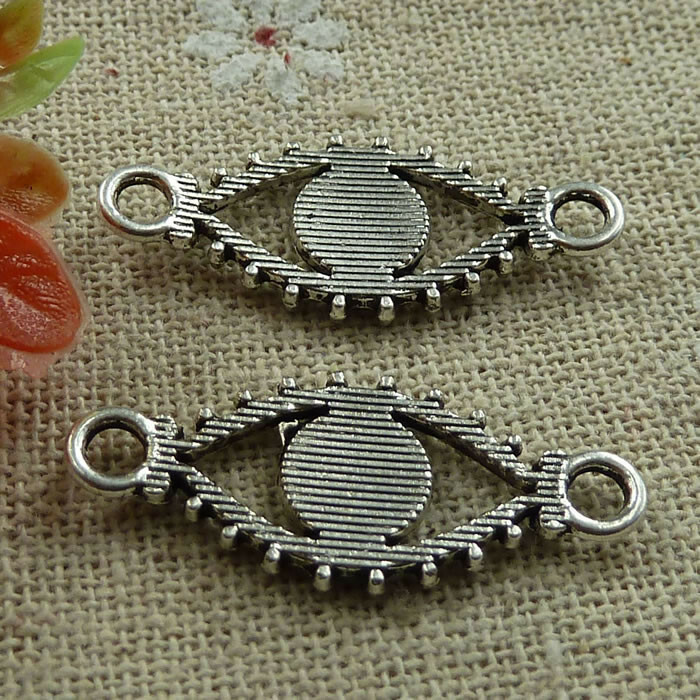 Free Ship 140 pcs tibetan silver eyes connectors 30x13mm L-1416
