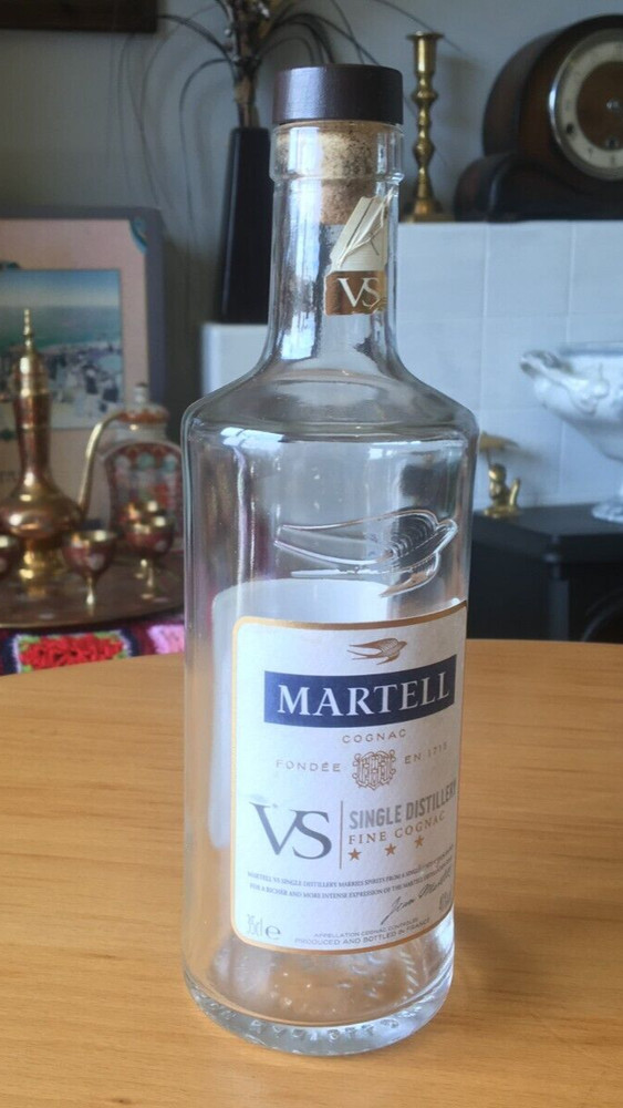 EMPTY MARTELL COGNAC 35CL BOTTLE