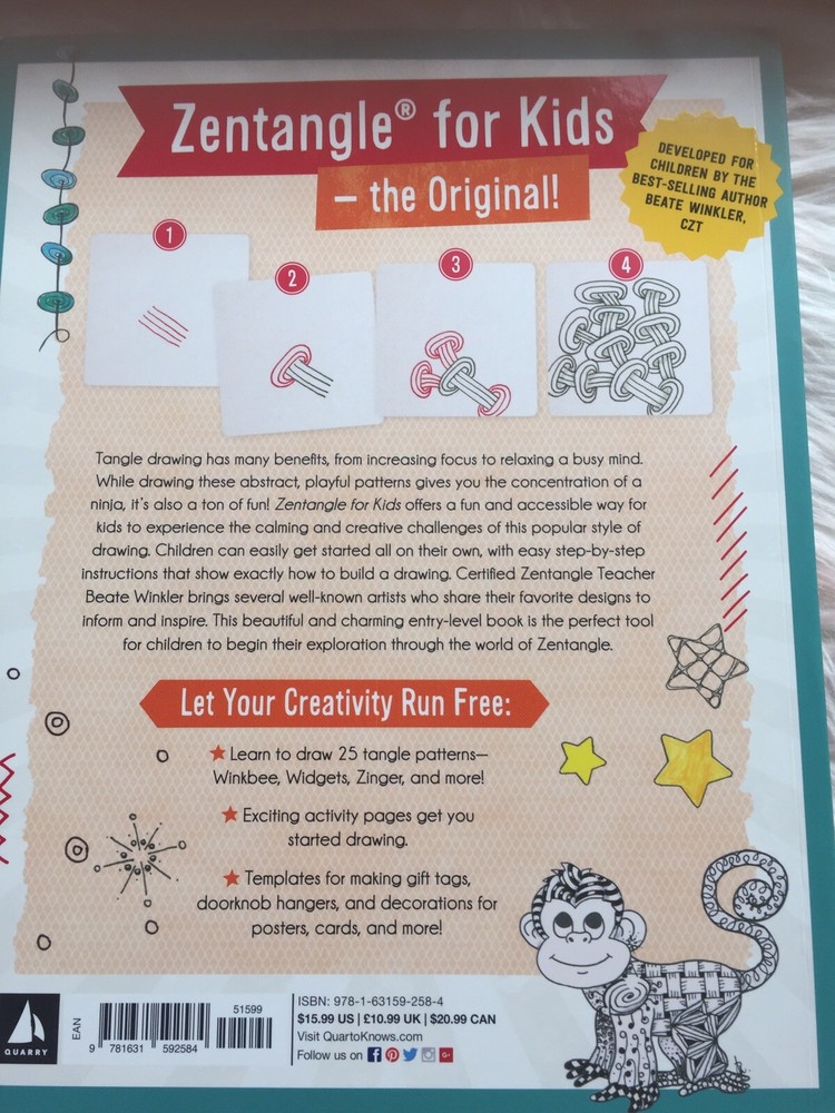 Zentangle For Kids Craft Drawing Book