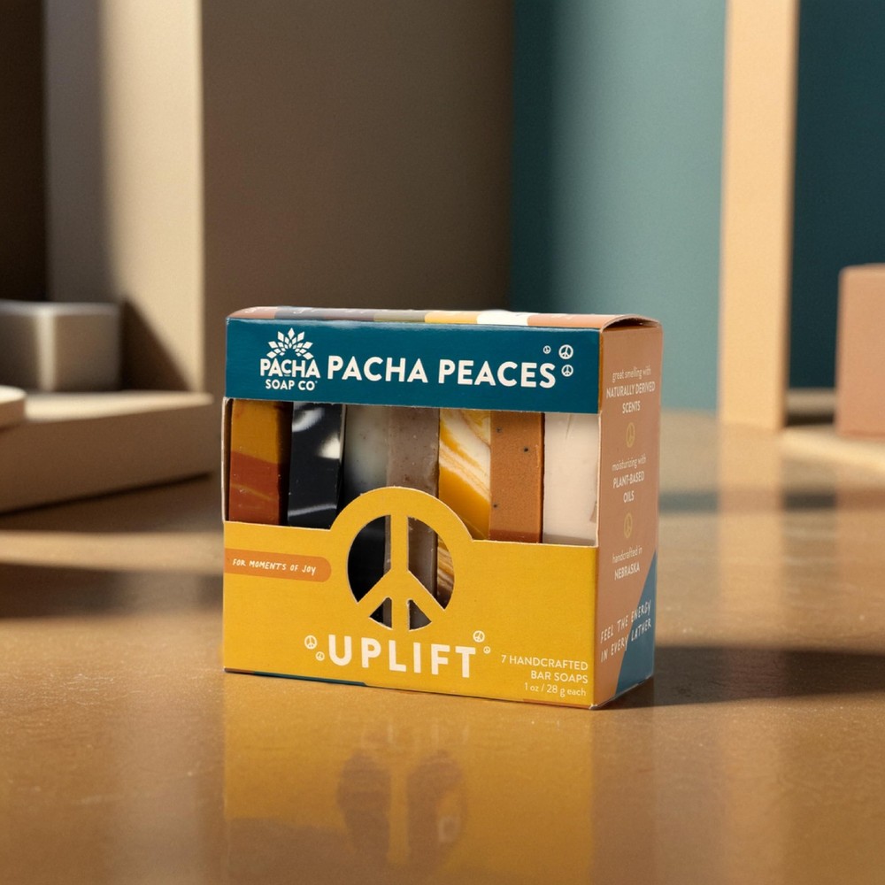 Pacha Soap Co. Handcrafted Bar Soap - Uplift & Calm Bundle, 2-Pack, 4 oz Each