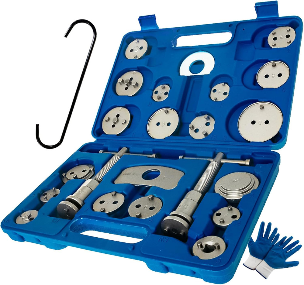 Brake Caliper Tool Heavy Duty Brake Caliper Compression Tool Blue 24Pc