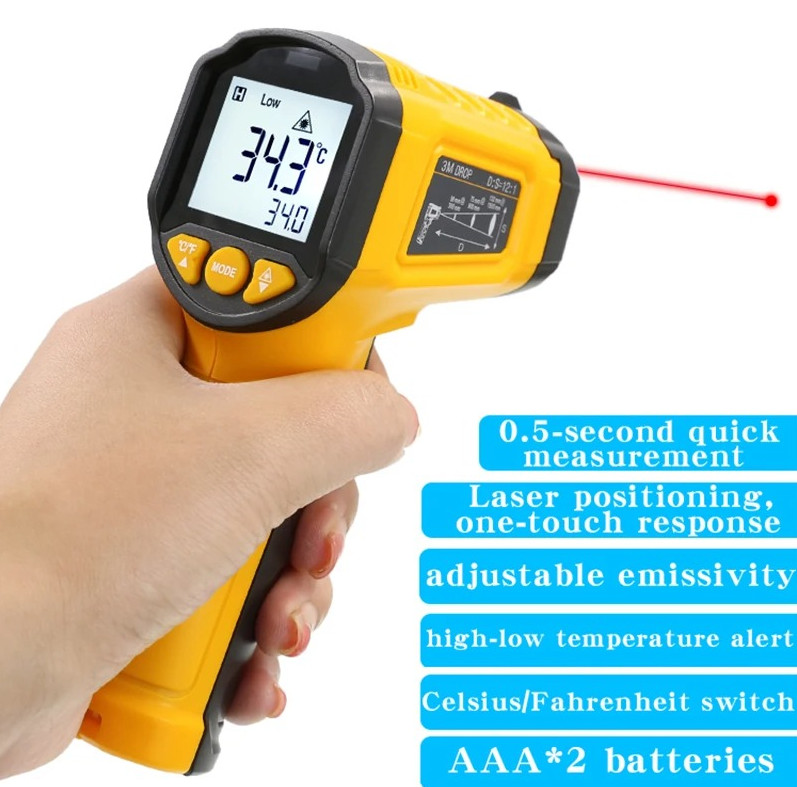 1pc TS380 Infrared Non-Contact Thermometer Handheld High-Precision Gauge - NEW