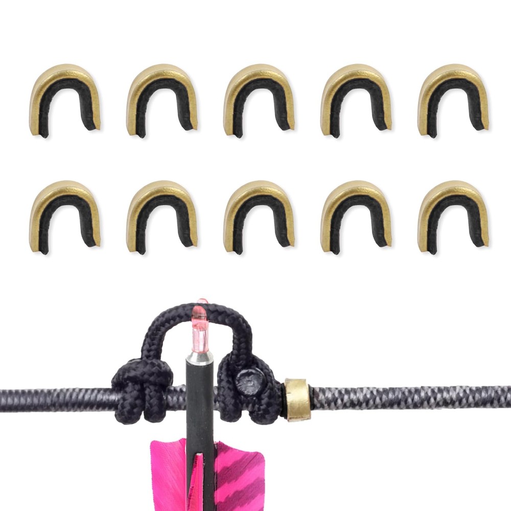 BRBASAP 10Pcs Arrow Nocks Archery String Nocking Points Bow brass