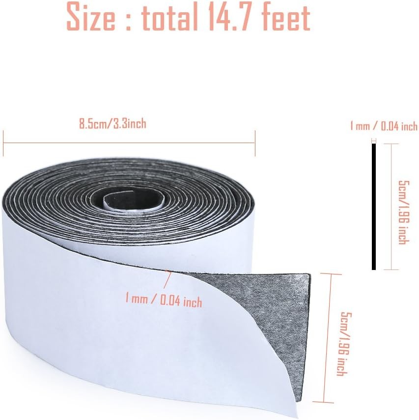 Pllieay 1 Pack Felt Tape in Self Adhesive, Polyester Felt Tape Furniture Felt St