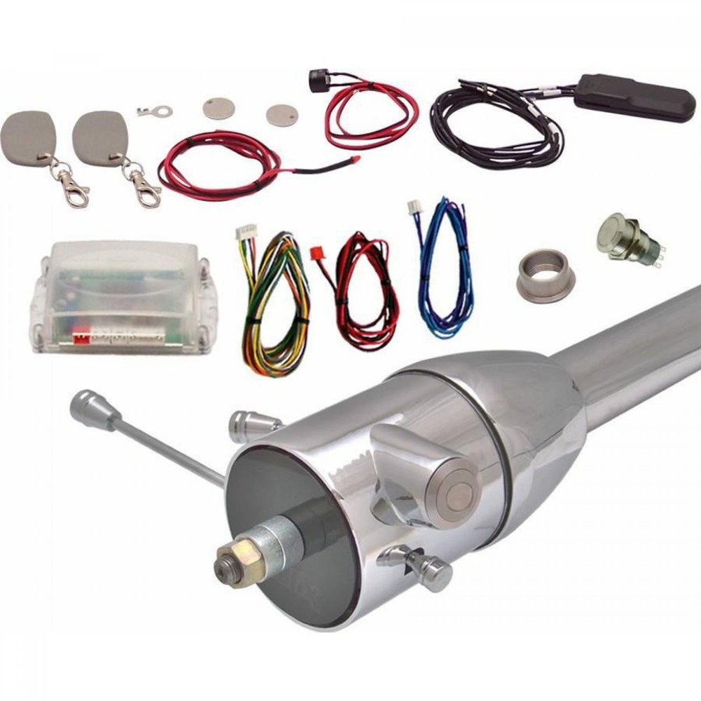 GM Direct Fit Column Insert Billet Push Button Car Start Conversion Kit w/ RFID