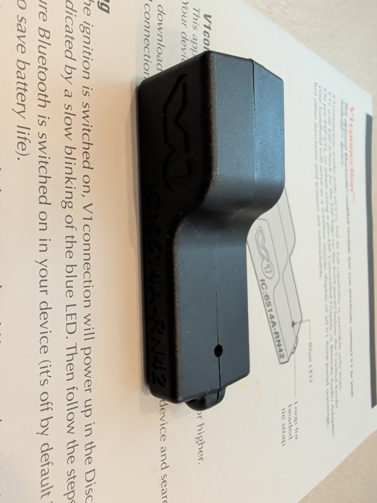 V1 CONNECTION LE BLUETOOTH IPHONE ANDROID VALENTINE V1 CONNECTION RADAR DETECTOR