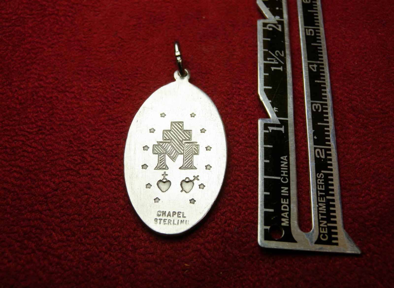 Carmelite Nuns RARE Lourdes Pilgrimage Sterling Silver Catholic Miraculous Medal