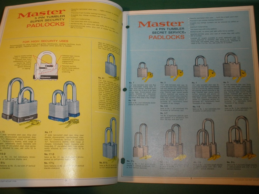 Vintage Master Locks Catalog No 74 (R3)