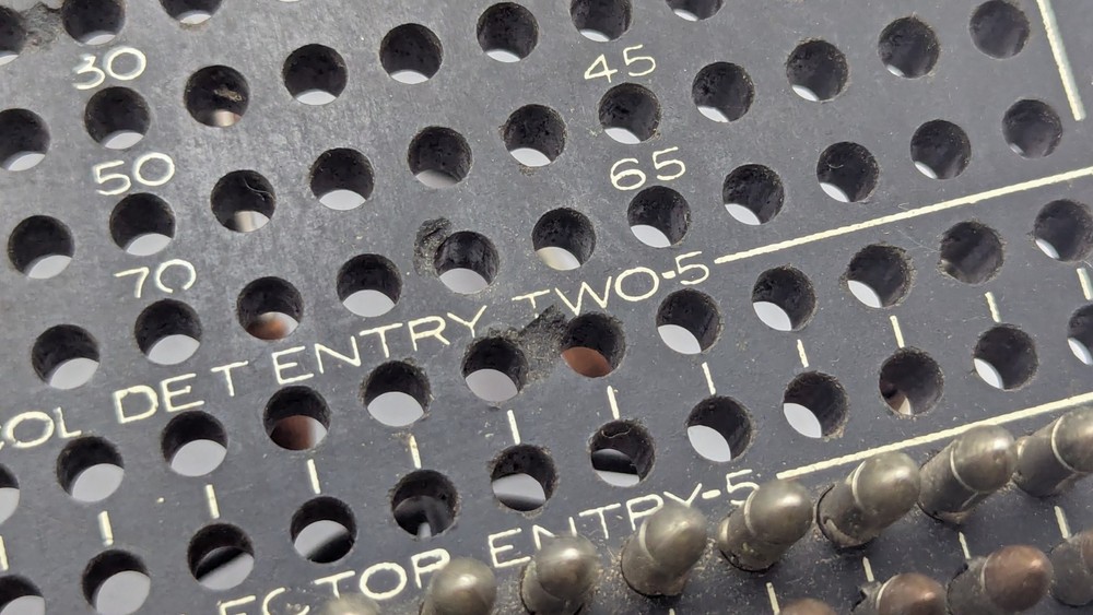 Vintage IBM 601059 MACHINE Plugboard Control Panel FOR DISPLAY