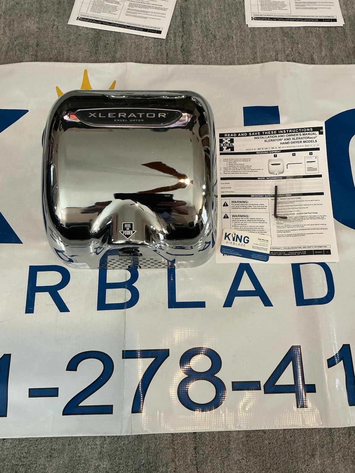 EXCEL XL-C EXLERATOR SLOAN EHD-501-CP CHROME HAND DRYER WALL MOUNT BATHROOM AUTO