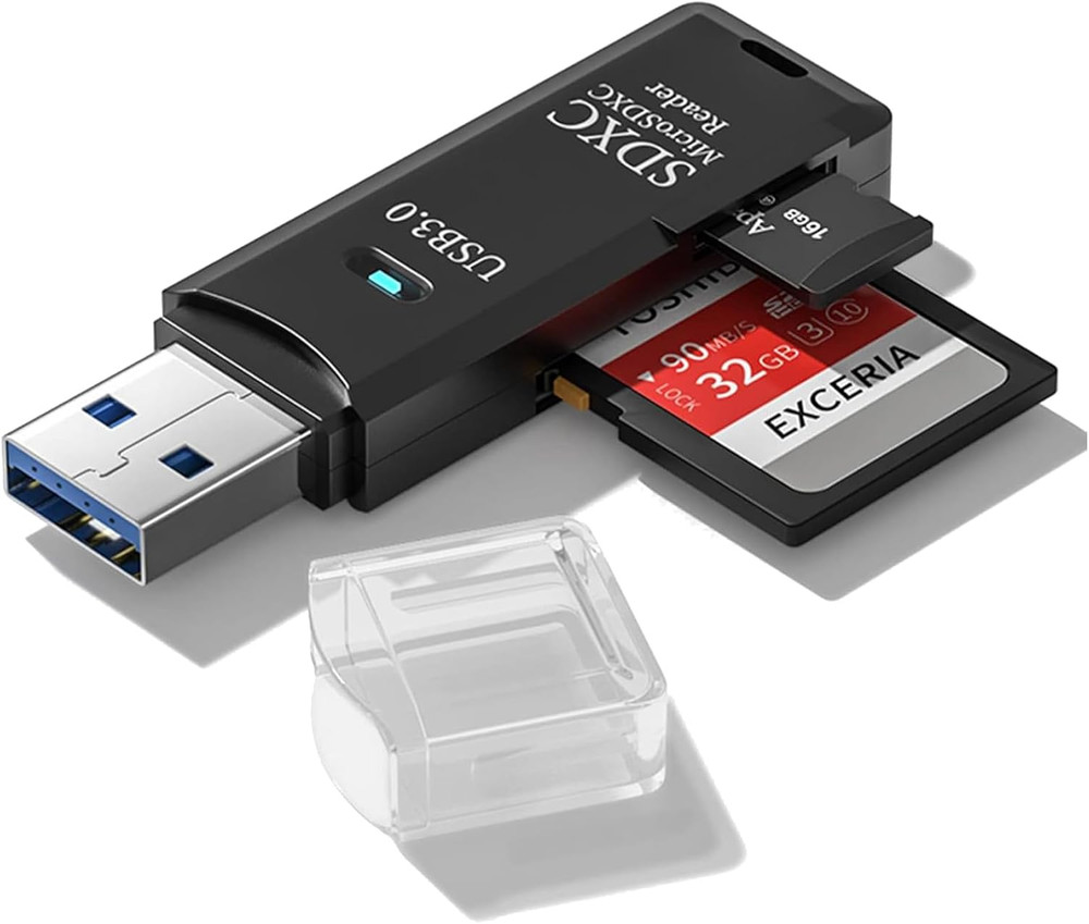 USB3.0 Micro SD Card Reader, 5Gbps 2-In-1 SD Card Reader to USB Adapter, Mem...