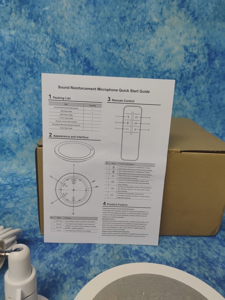 Modulit Solutions Ceiling Microphone M800. No Mounting Plate.