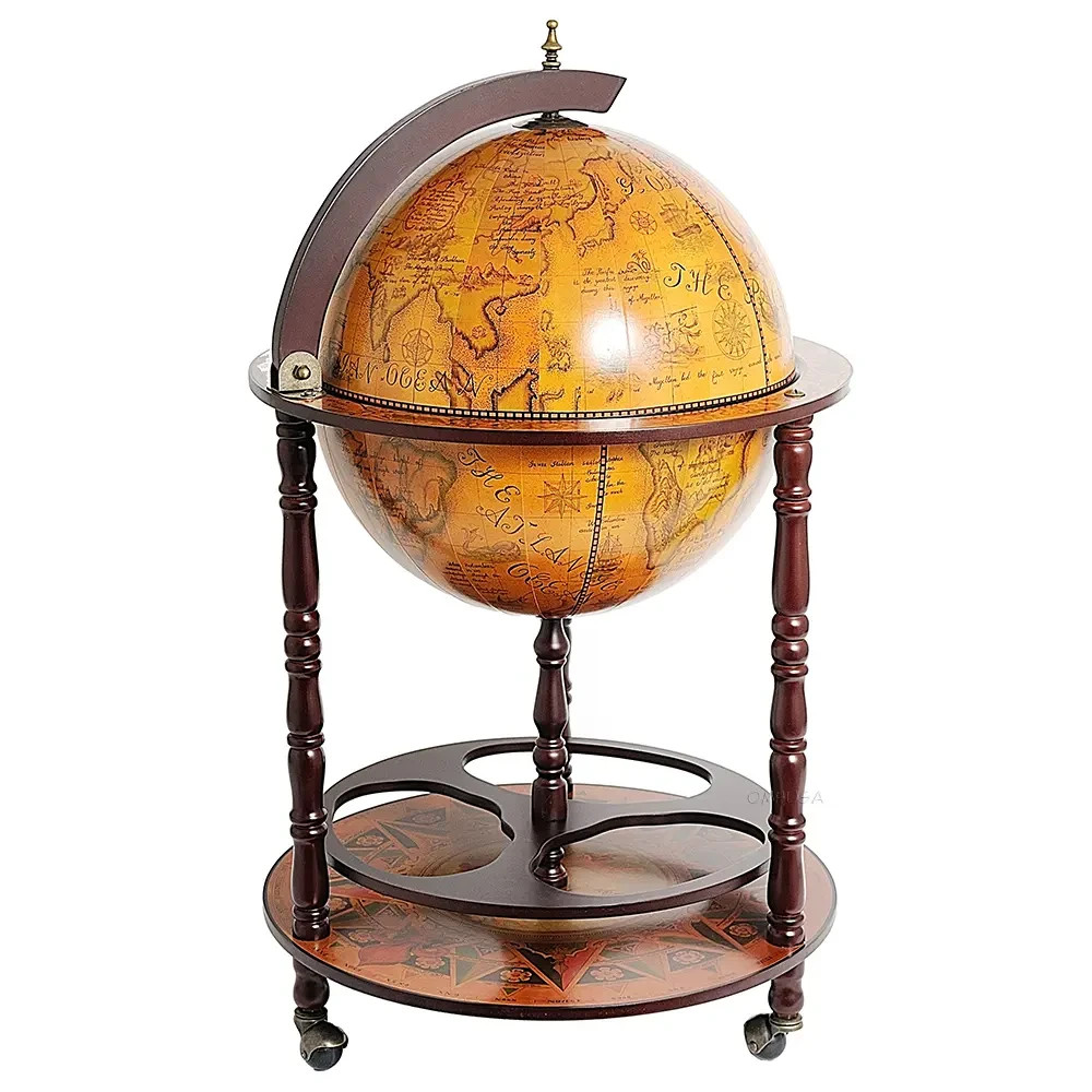 Globe Hidden Home Pub Hide A Bar 37" Old World Style Nautical Furniture New