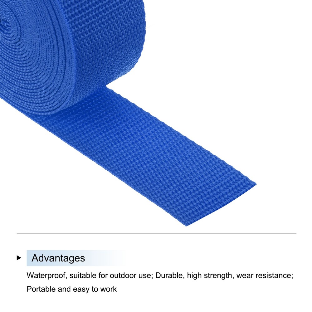 Lightweight Polypropylene Webbing Strap 3.8cm 5 Yard Blue