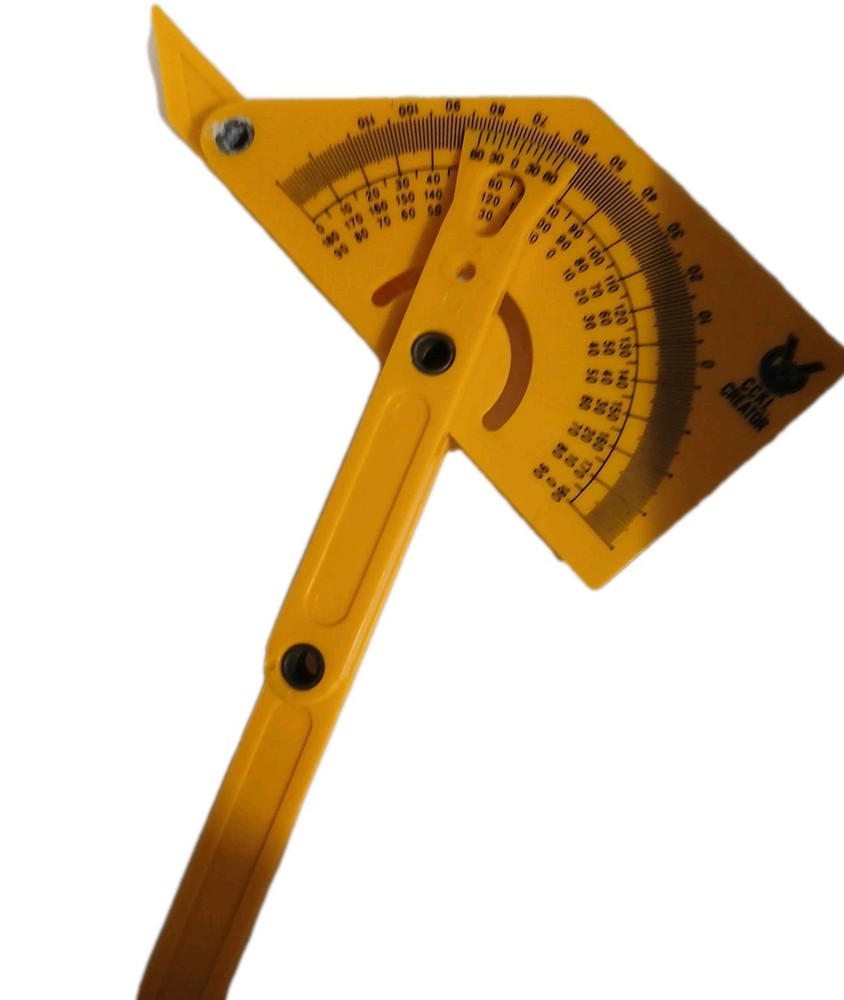CCKL Creator Protractor Orange Plastic Adjustable