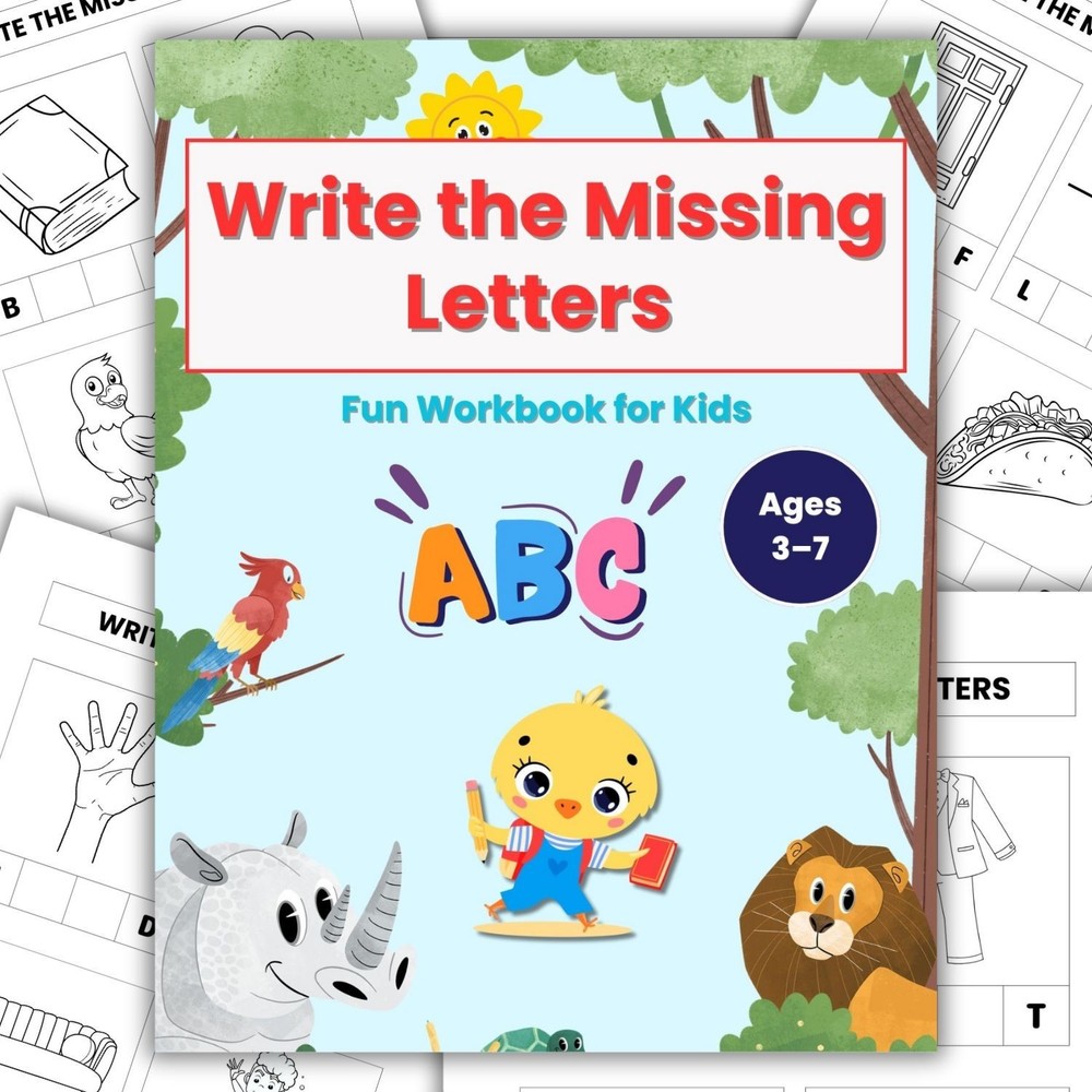 Printable Missing Letters Worksheets | Alphabet & Spelling Practice for Kids