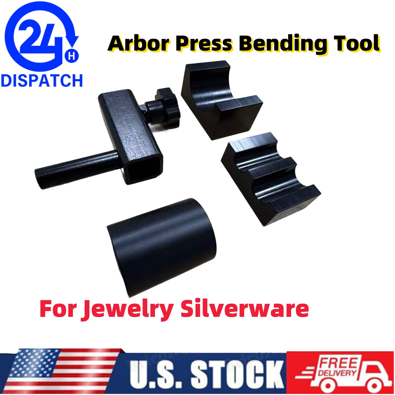 Arbor Press Bending Tool Kit For Silverware/On One Ton Arbor Press w/ a 1"Shaft