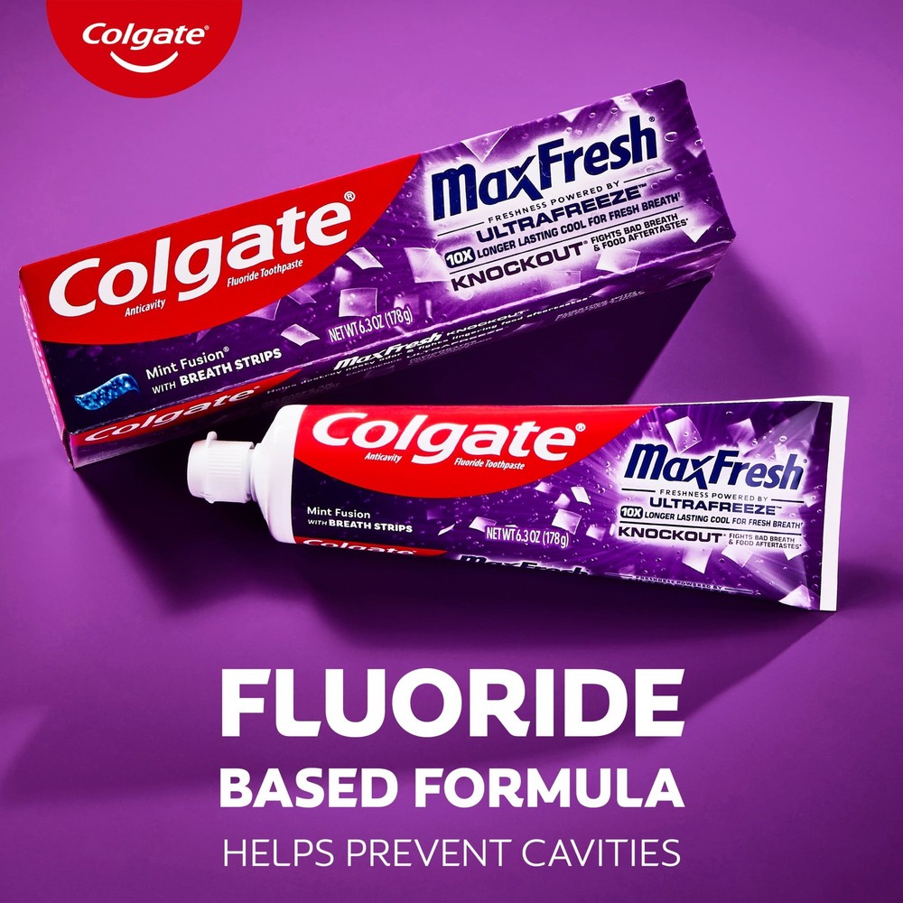 MaxFresh Knockout Mint Toothpaste, 3 Pack, 6.3 oz