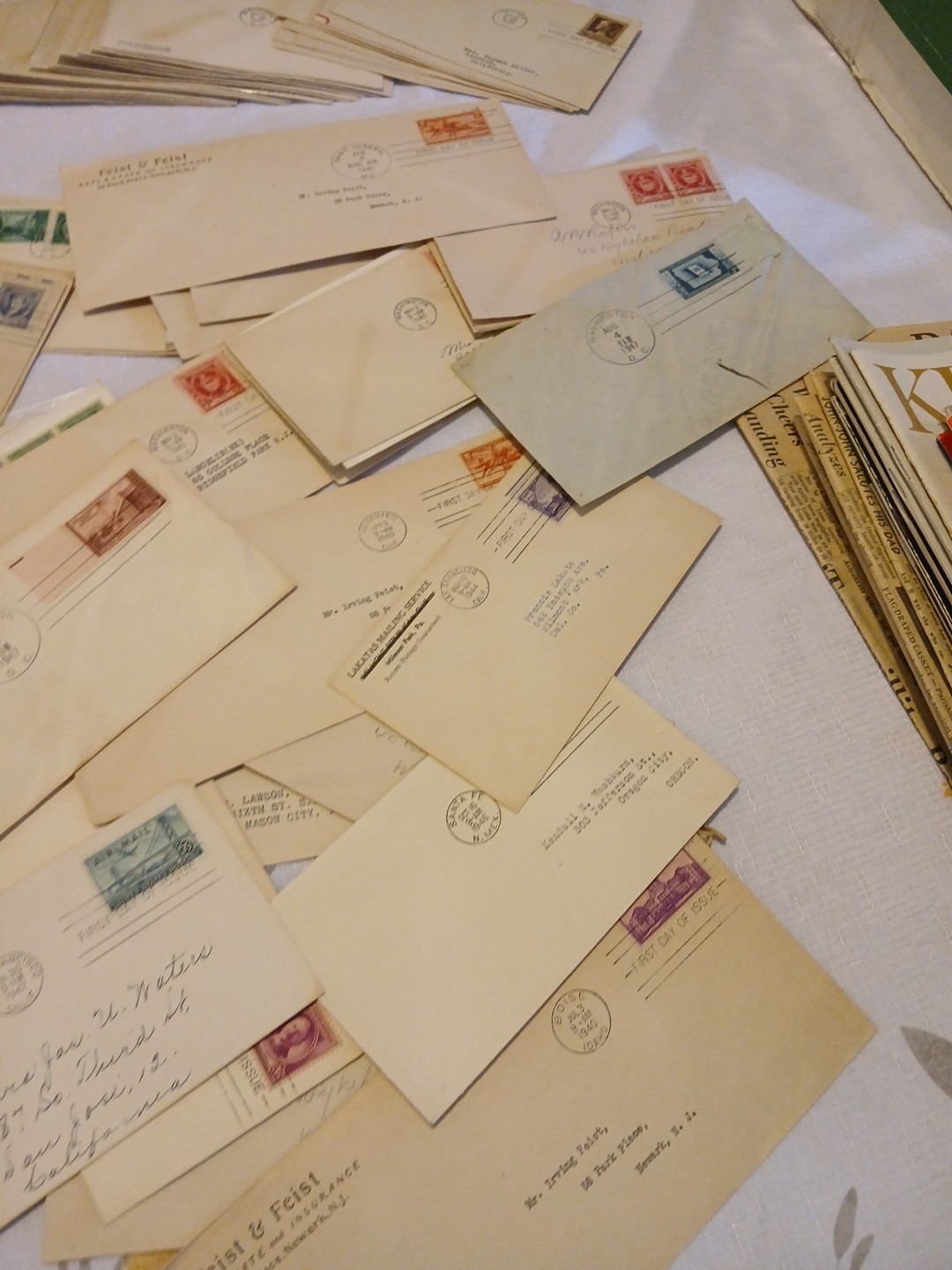 U.S.-1930's-40's-50's-60's-lot of 100 Early Postal Covers Random Pull FDC Estate