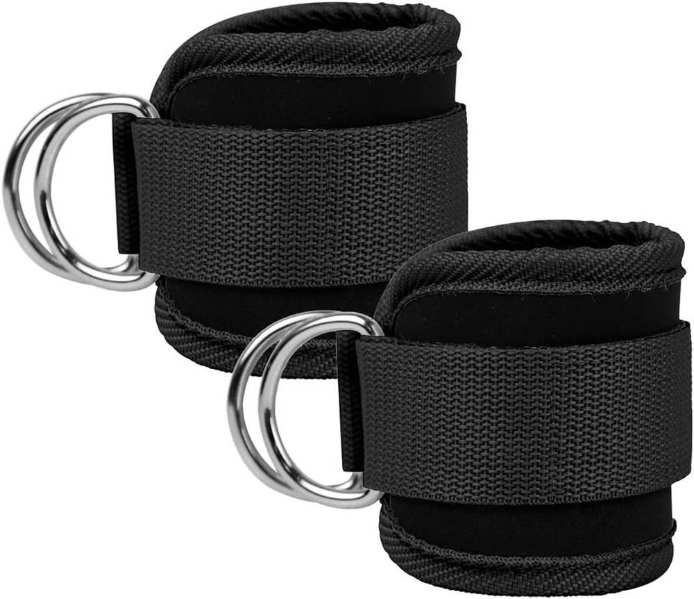 Adjustable Padded Ankle Straps for Cable Machine Glute and Leg Training 1 Pair