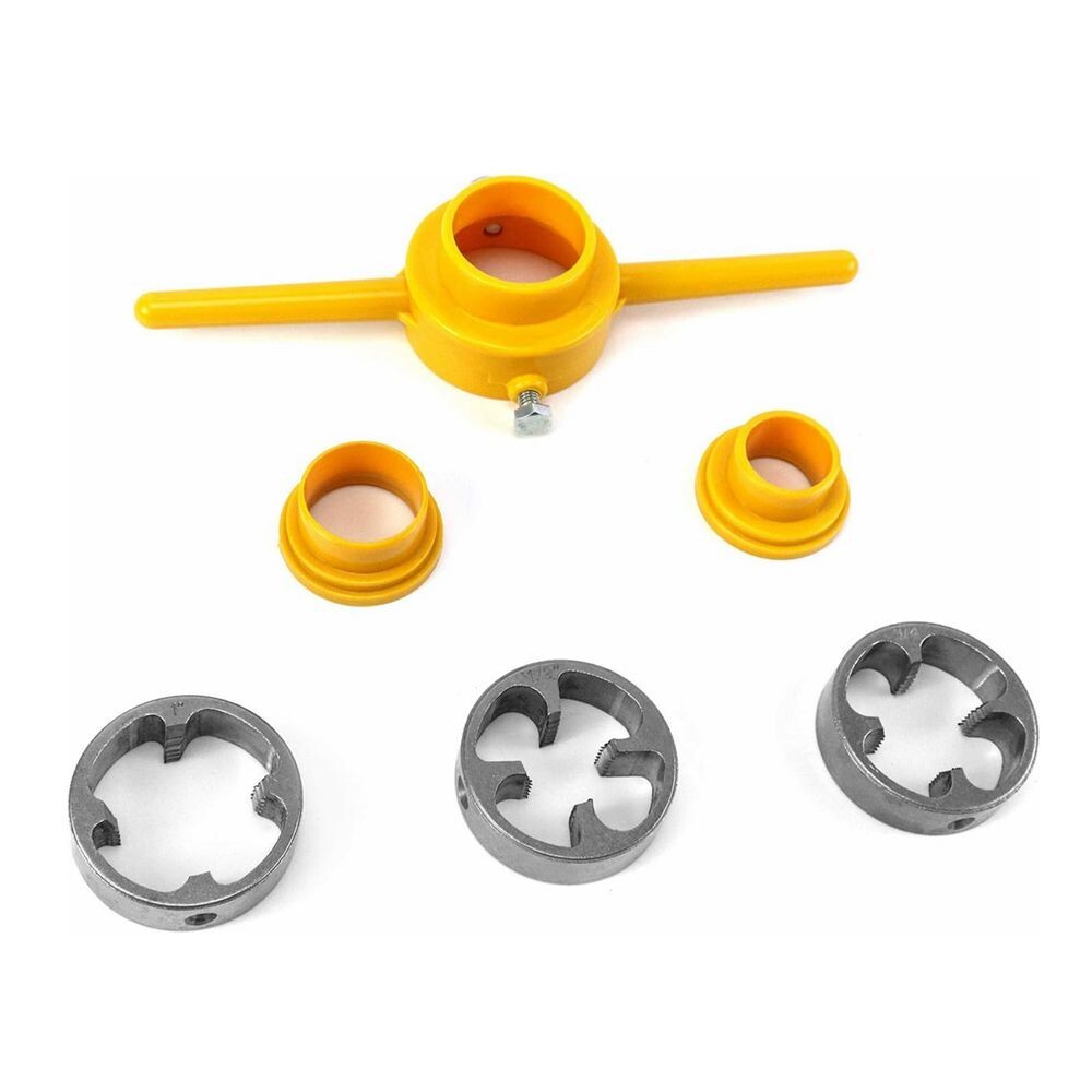 6Pcs PVC Thread Maker Tool NPT Die Set Pipe Round Threader 1/2" 3/4" 1" C88
