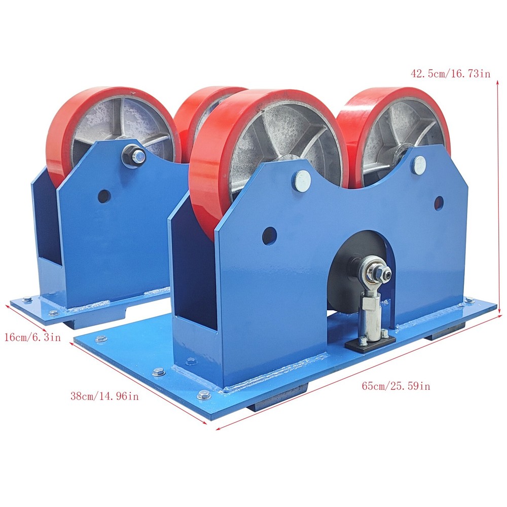 2000kg/4400lbs Loading Welding Rolls Split Type Welding Positioner 1.9-39.3inch