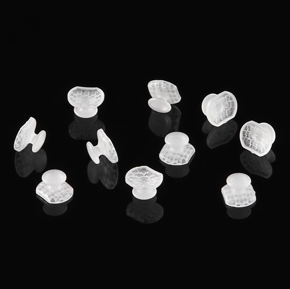 Dental Orthodontic Ceramic Transparent Lingual Button Rectangular Mesh Base