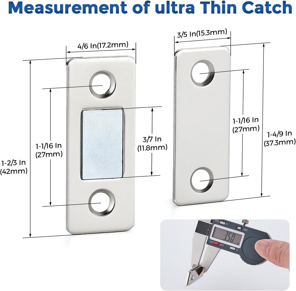 12 Pack Magnets Ultra-Thin Magnetic Plates