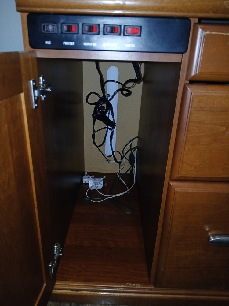 computer desk not sure brand color is brown