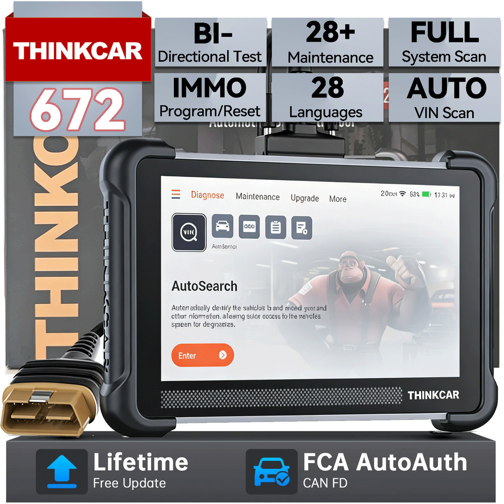 ThinkScan 672 OBD2 Scanner Car System Diagnostic Tool Bidirectional 28+Services