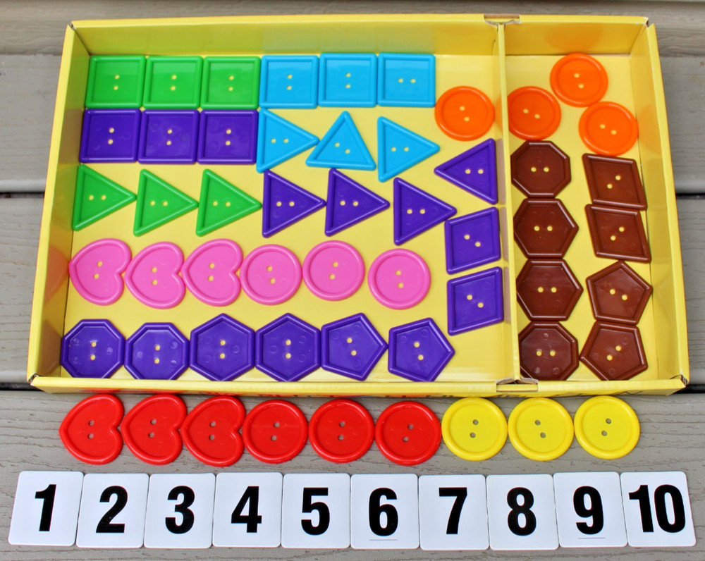 Melissa & Doug Big Button Number Fun Set Count Sort Match Learning Game PreK