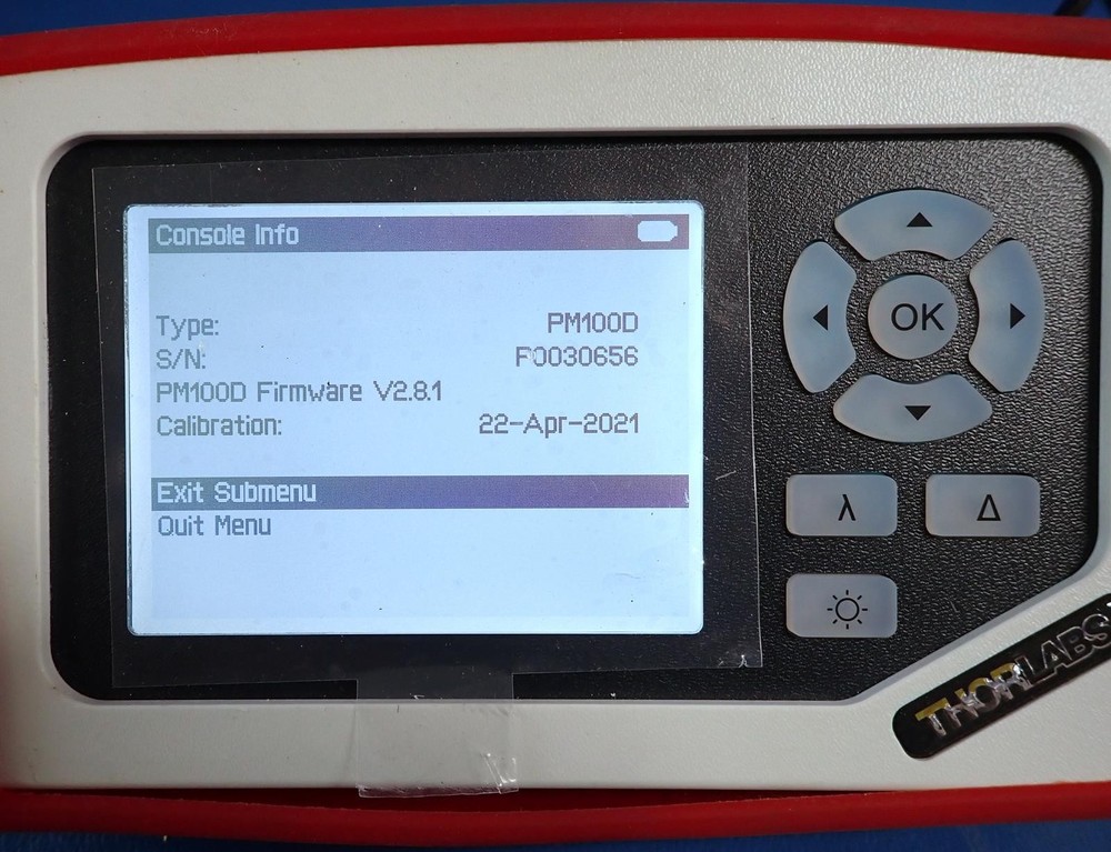 THORLABS PM100D Optical Power & Energy Meter