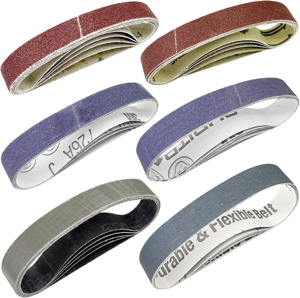 30 Pcs 3/4" X 12" Replacement Knife Sharpener Sanding Belt Kit for Work Sharp Kn