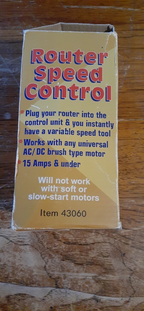 Dial Router Speed Control, 120V, 15A, Variable/Full FREE S/H