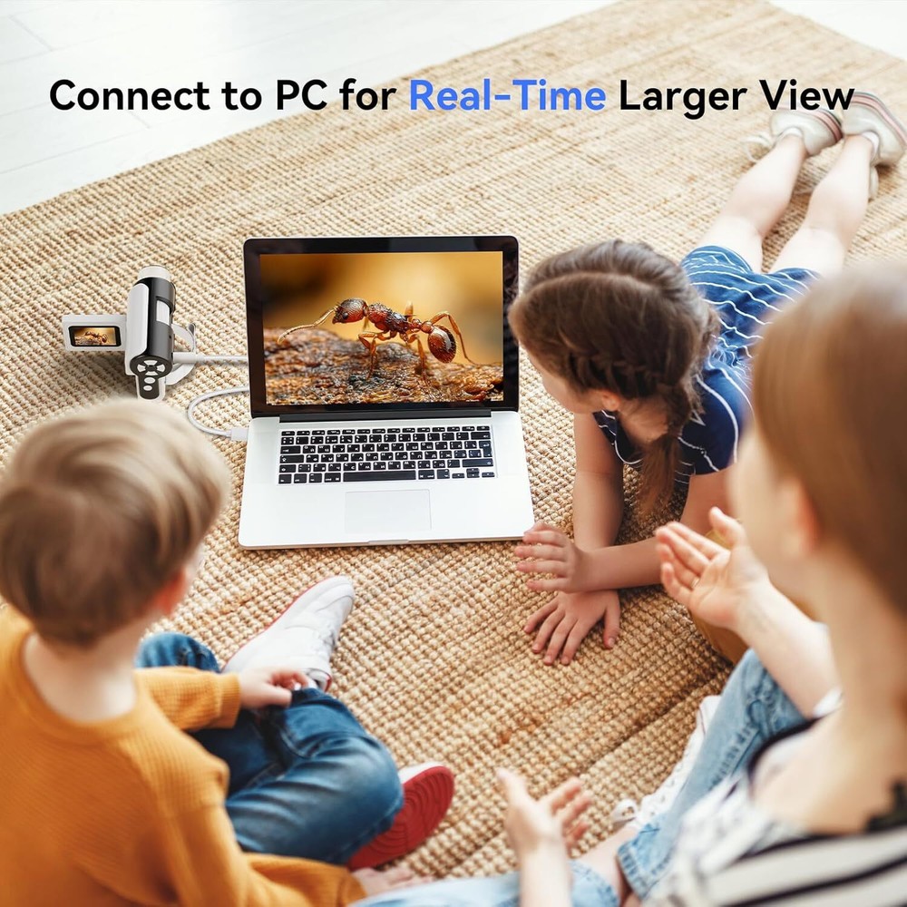 TOMLOV Digital Microscope 100X-1000X Magnification HD USB Coin Microscope Camera